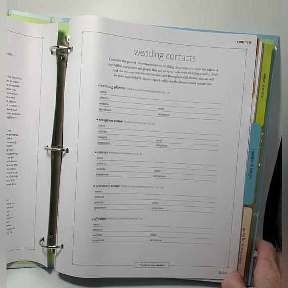 The Knot Office The Knot Wedding Planner And Organizer Binder Self
